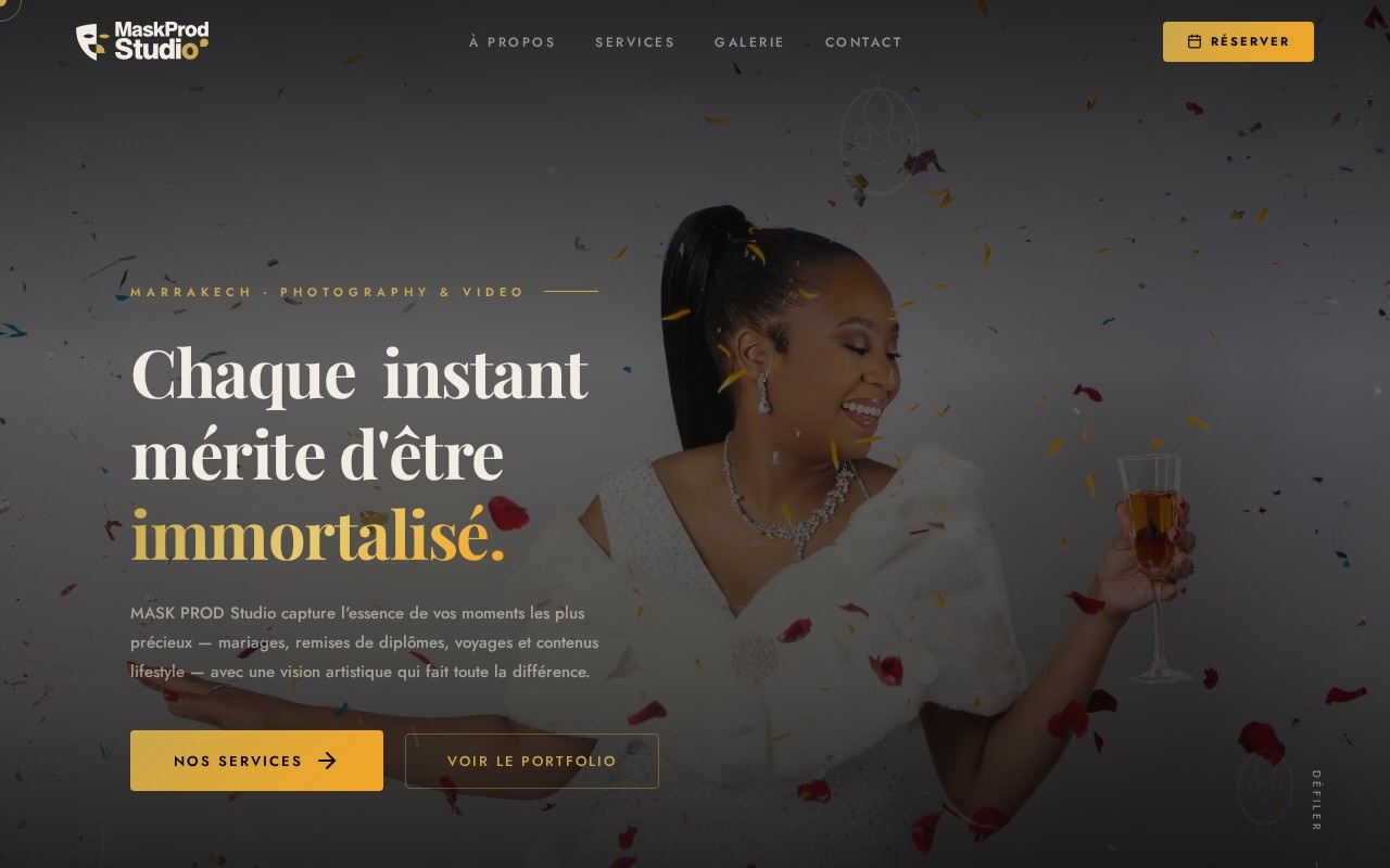 Capture d'écran maskprodstudio.com