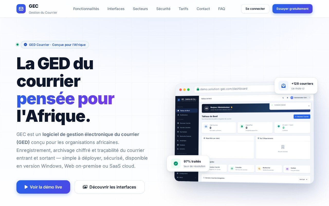 Capture d'écran solution-gec.com